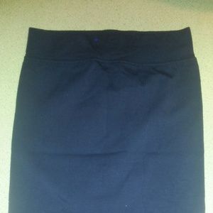 NEW Ruum Pencil Stretch Skirt Dark Blue
